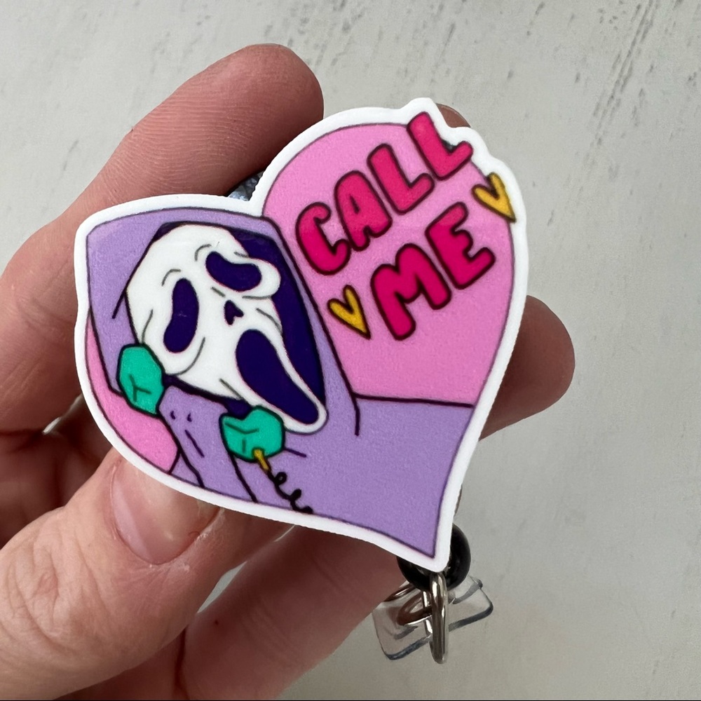 Scream Nurse Reel Badge Horror
